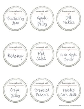 My printable mason jar labels.