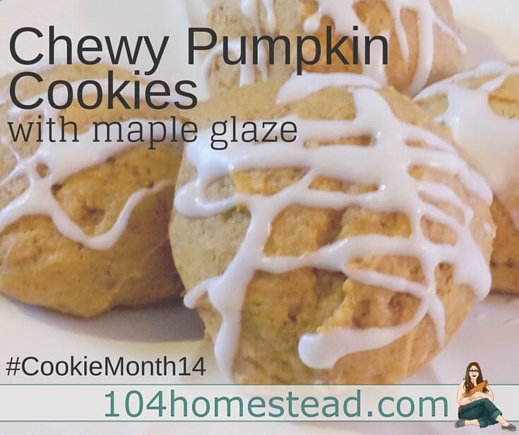 Chewy Pumpkin Cookies with Maple Icing