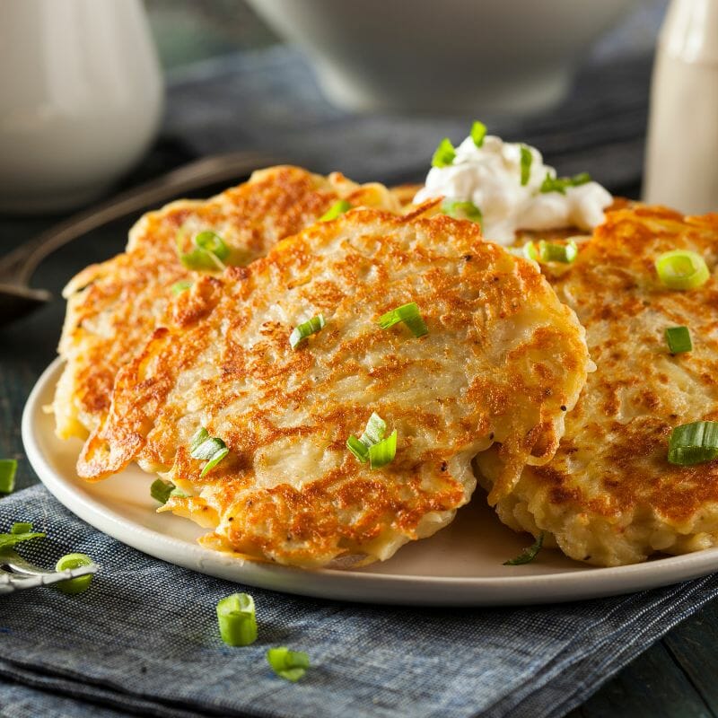 Potato Pancakes Made in Minutes with Leftover Mashed Potatoes