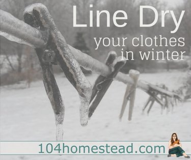 Winter Line Drying: Did you know that heat is not required when drying your clothes outdoors? In fact, your clothes may actually dry faster when it's 32F or less!