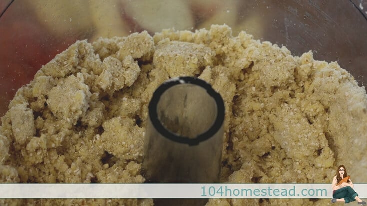 Dry ingredients in a food processor.