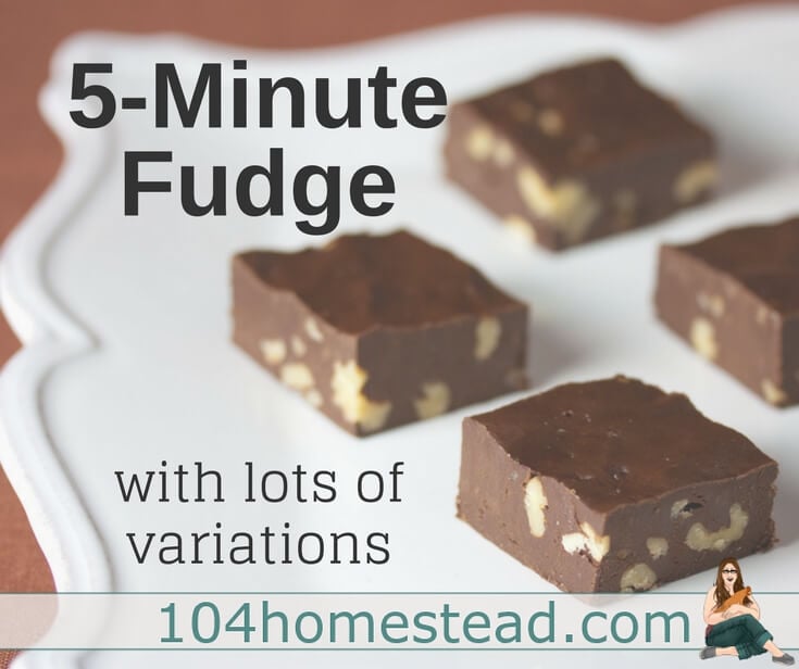 Homemade fudge is a holiday staple. A good fudge melts in your mouth. The best fudge melts in your mouth and can be whipped up in five minutes or less.