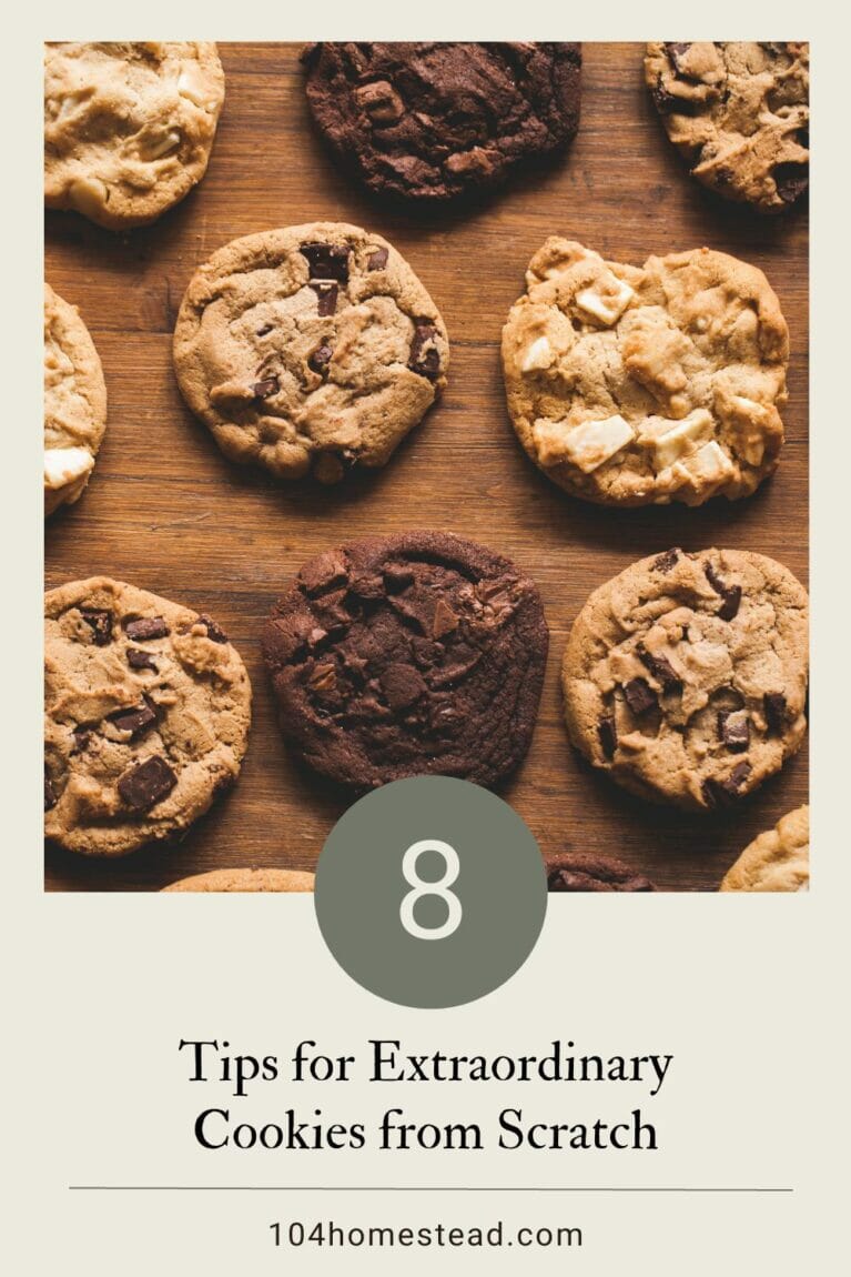 A pinterest-friendly graphic for cookies from scratch tips and tricks.