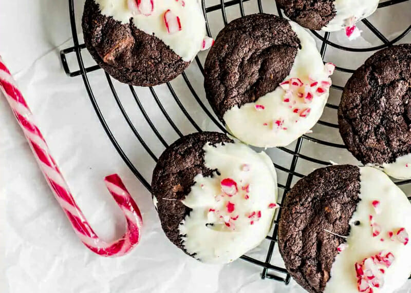 White Chocolate Candy Cane Cookies