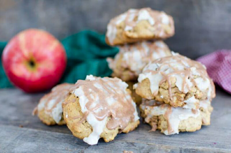 Glazed Apple Spice Cookies