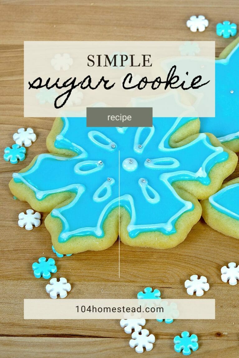 A pinterest-friendly graphic for my sugar cookie and homemade icing recipes.