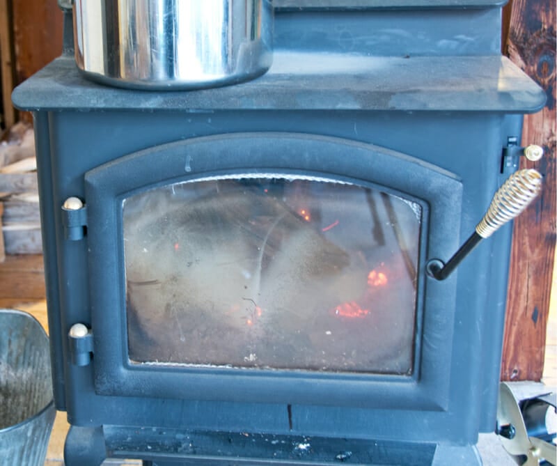 Small, efficient woodstove.