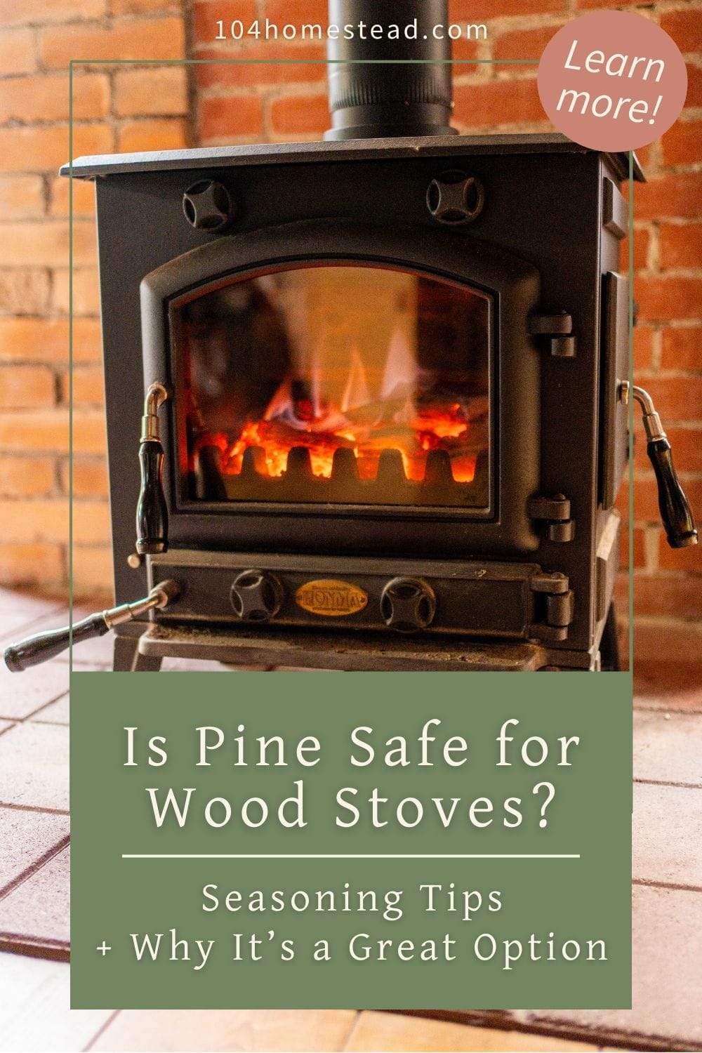 A close-up of a wood stove with a vibrant fire burning, showcasing the warmth and safety of using pine firewood indoors.