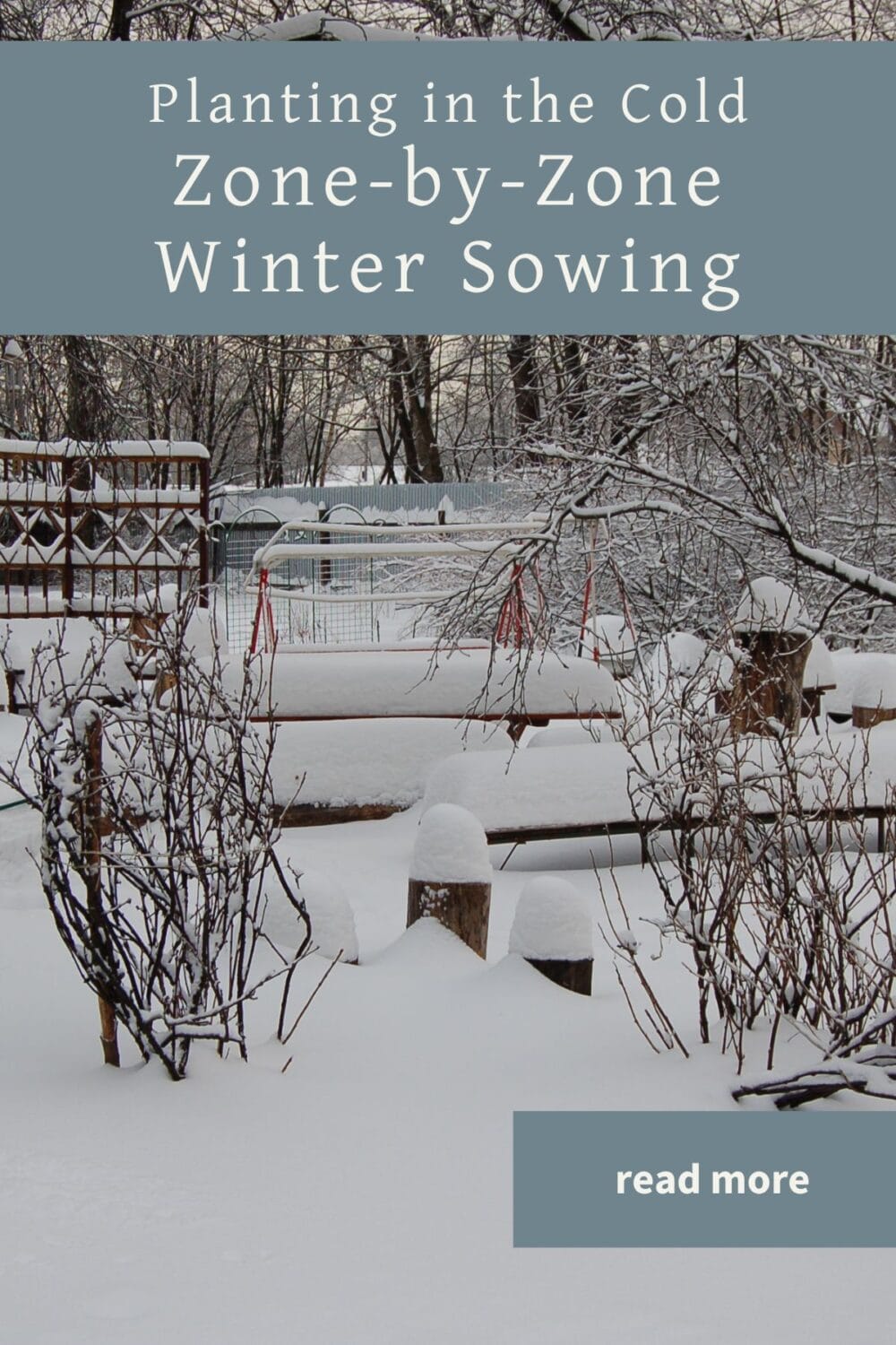 A Pinterest-friendly graphic for my winter sowing growing zone guide.