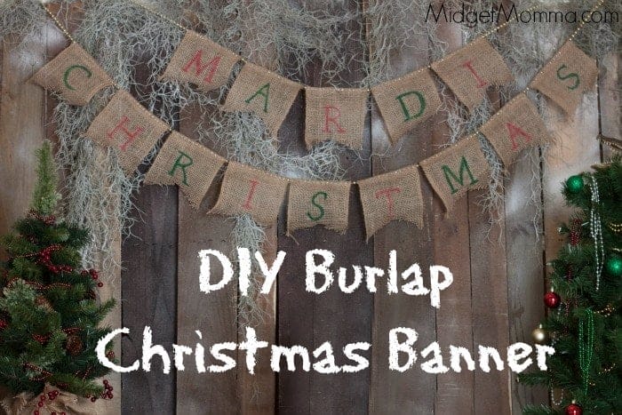 An easy DIY Burlap Christmas Banner tutorial.