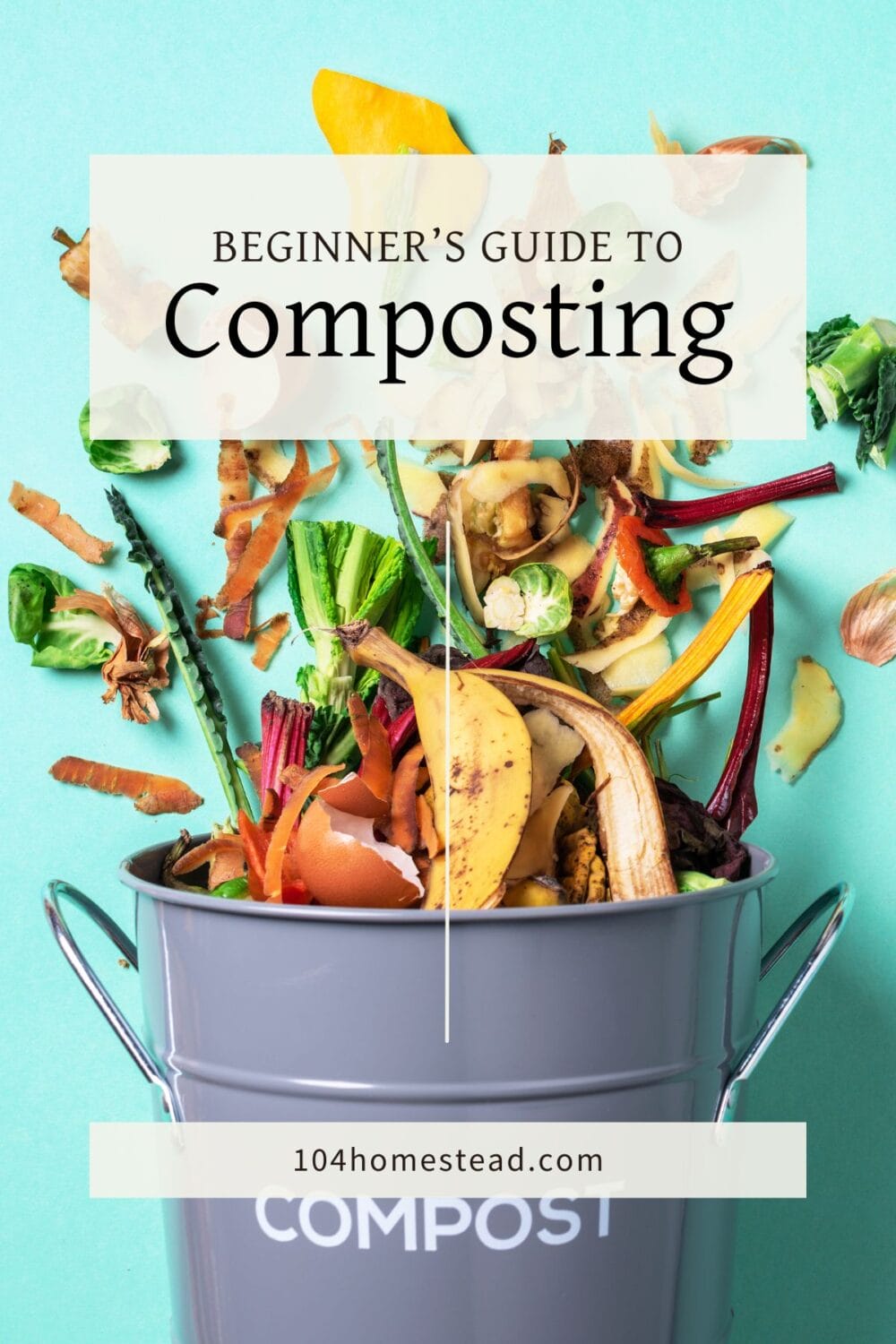 A Pinterest-friendly graphic for my post on how to compost for beginners.