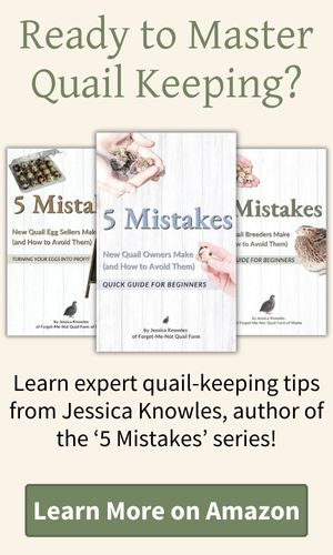 A graphic for my '5 Mistakes' quail-raising book series.